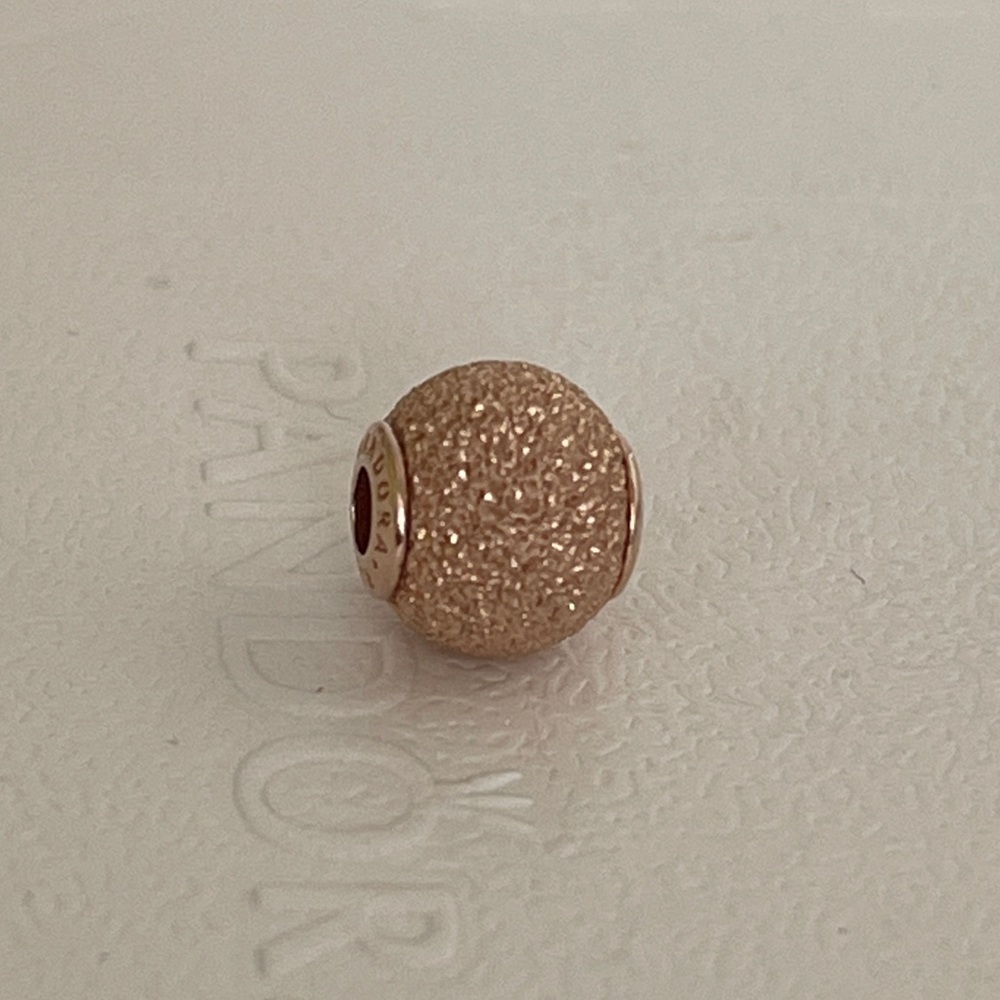Essence HAPPINESS PANDORA Rose GOLD GLITTERY Charm - Picture 4 of 7